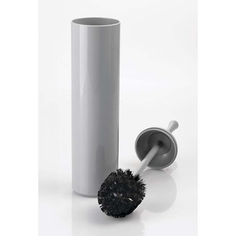 mDesign Extra Slim Compact Plastic Toilet Bowl Brush Holder Gray